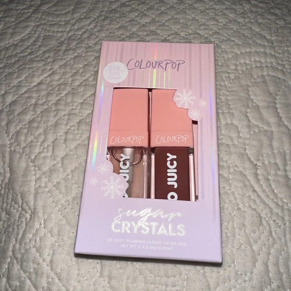 Colourpop so juicy plumping glossy lip oil duo